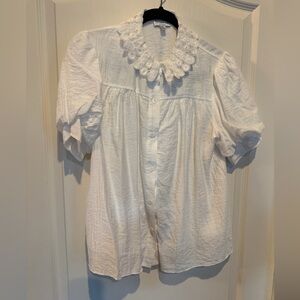 Current Air Ivory Lace Blouse